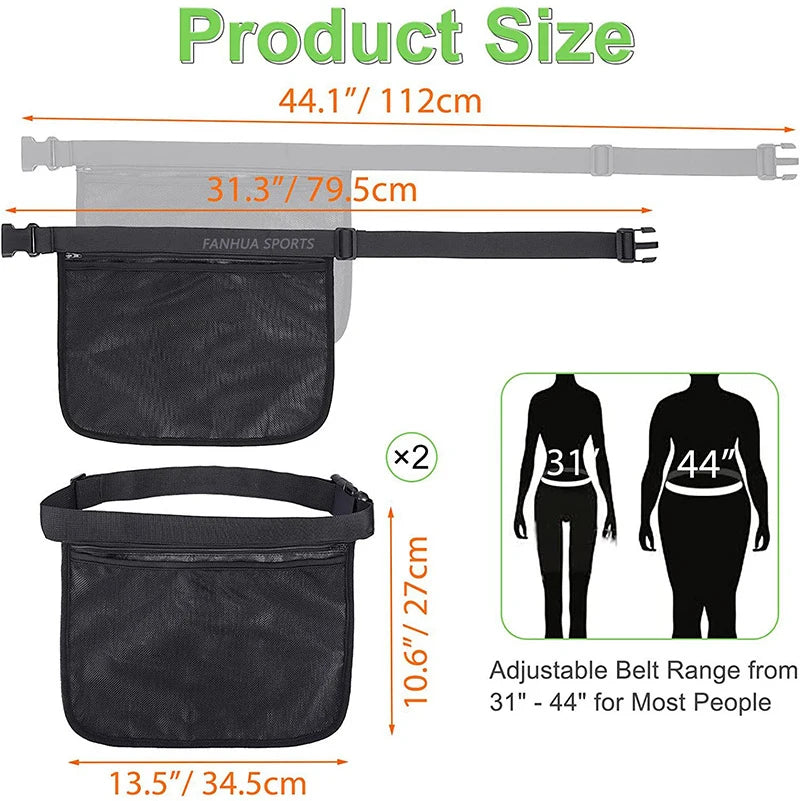 Adjustable Pickleball Ball Holder Waist Pouch