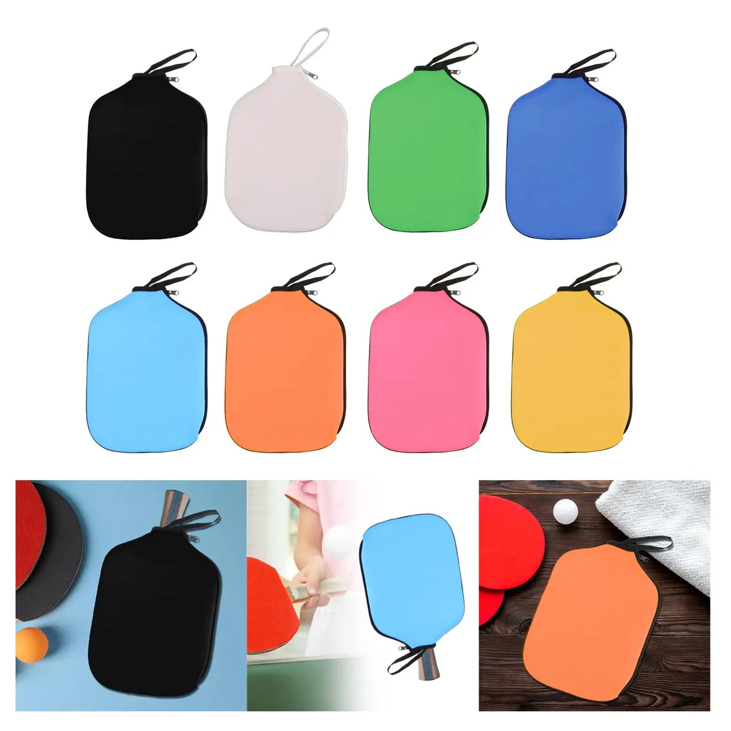 Neoprene Pickleball Paddle Cover – Solid Colors