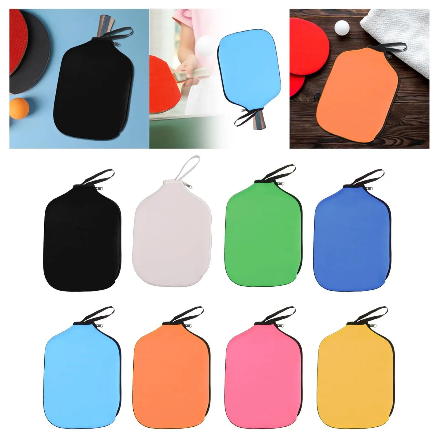 Neoprene Pickleball Paddle Cover – Solid Colors