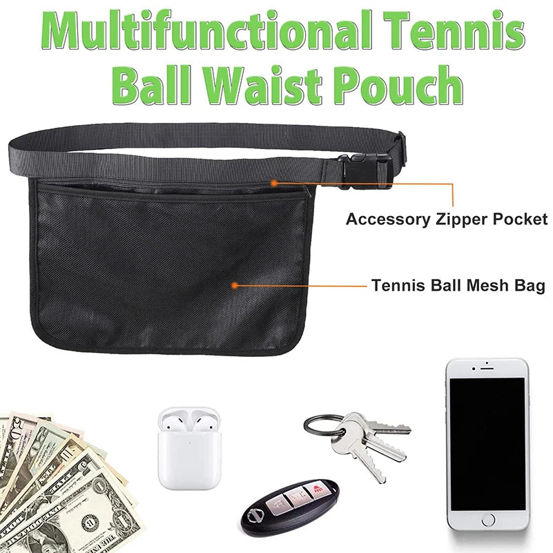 Adjustable Pickleball Ball Holder Waist Pouch